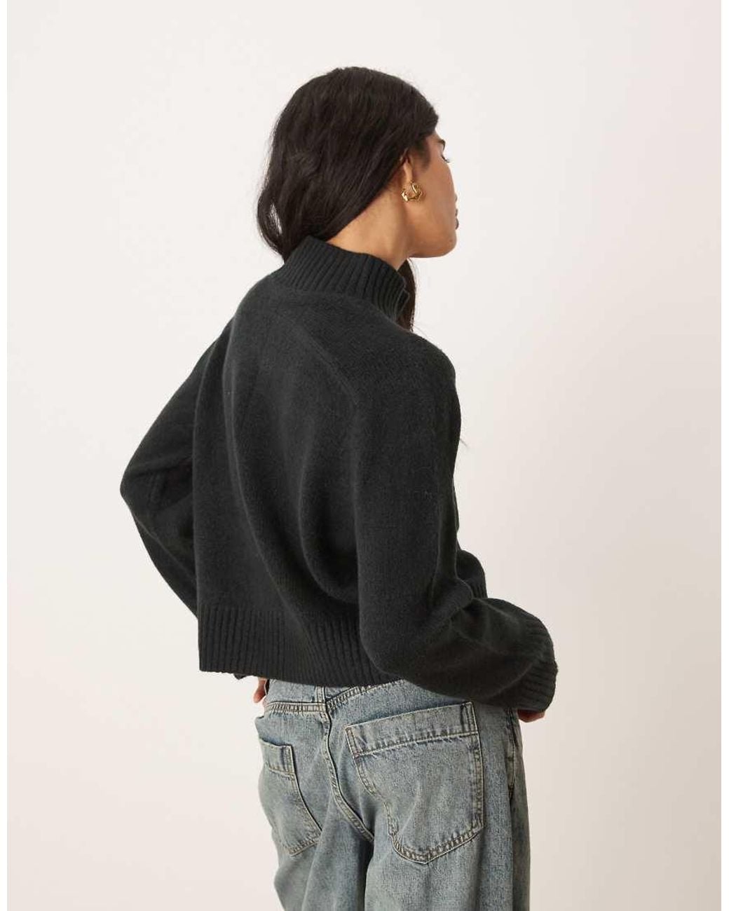 Abercrombie & Fitch Black Funnel Neck Jumper