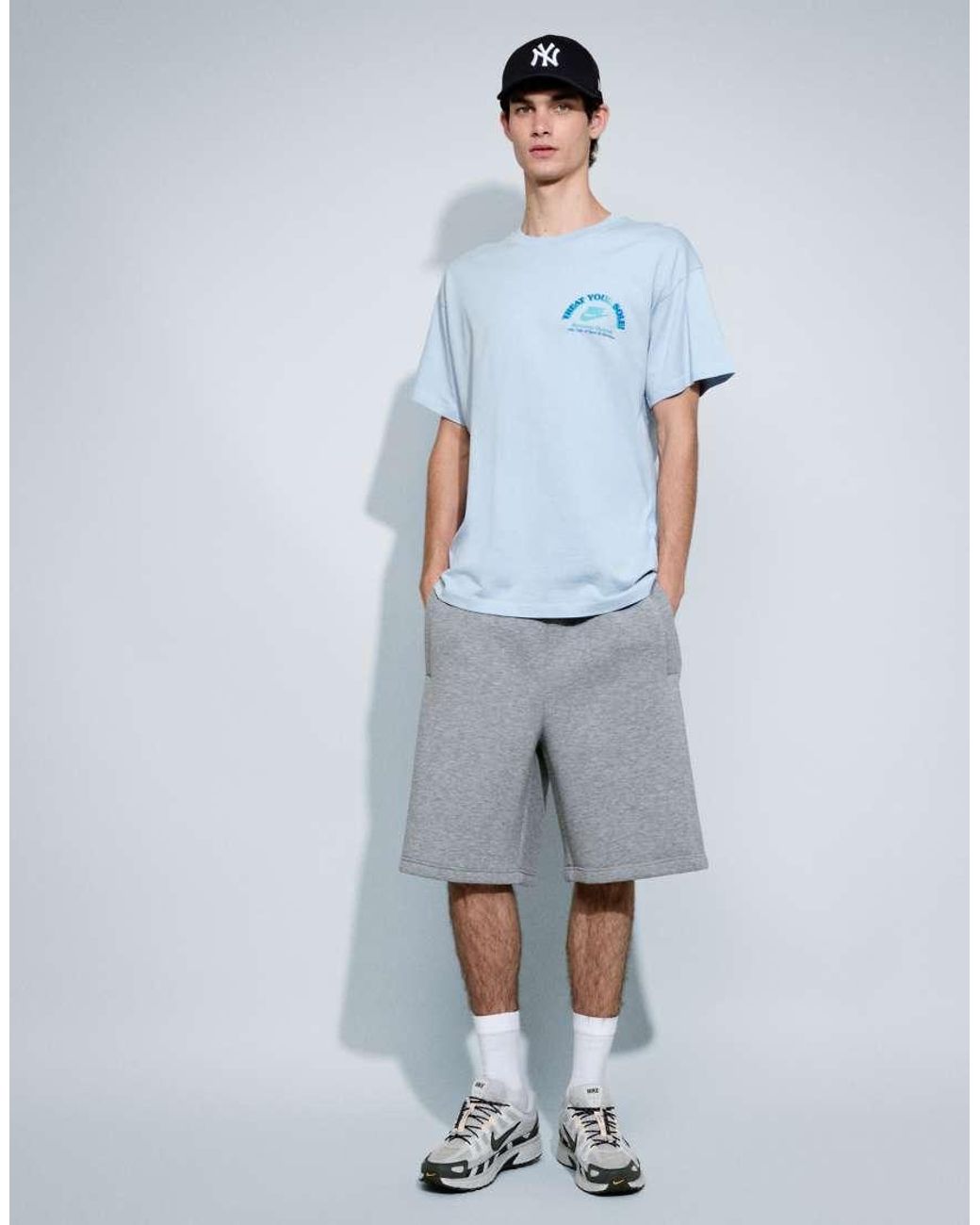 Nike Blue Ice Cream Van Graphic Back Print T-Shirt Co-Ord for men