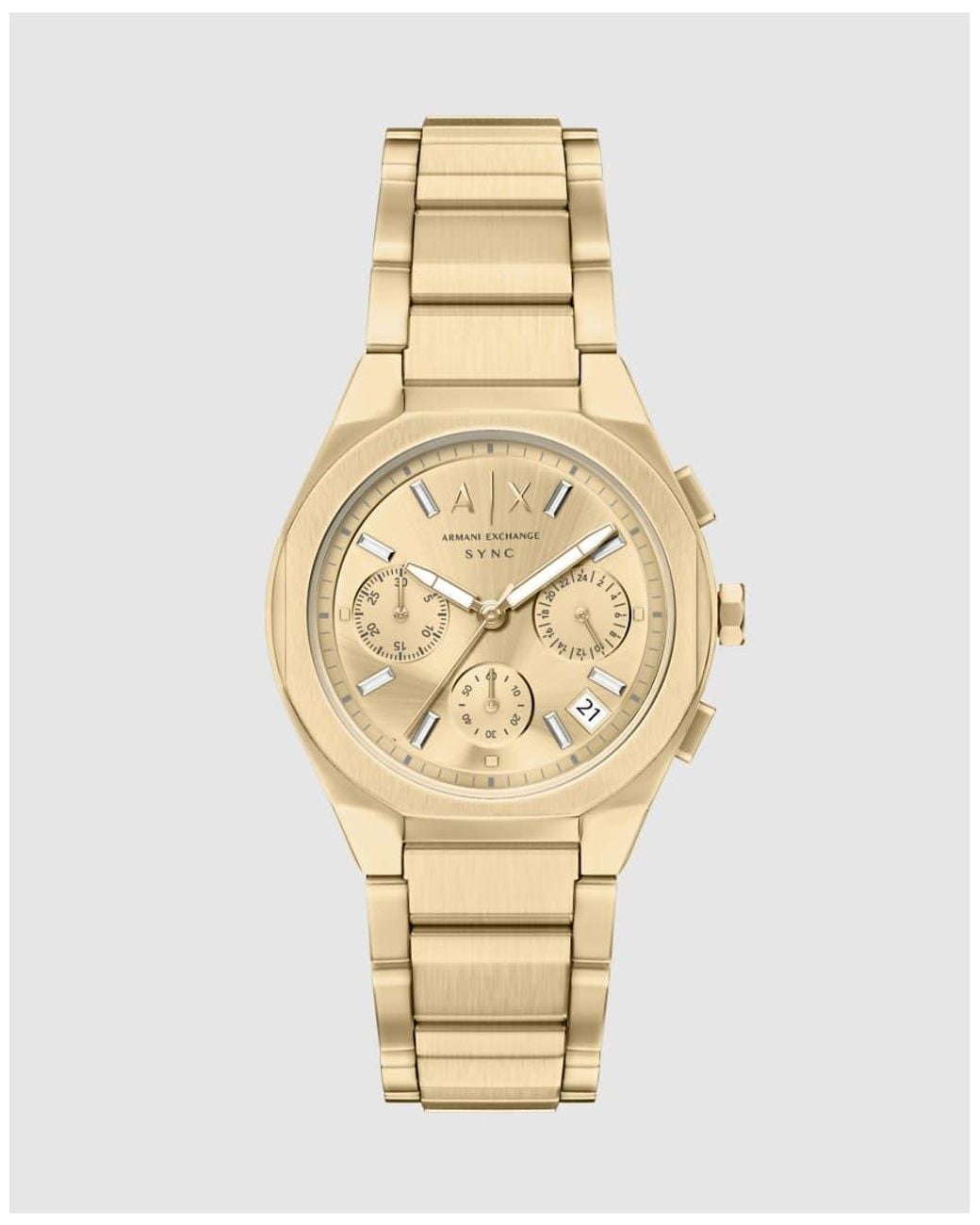 ARMANI EXCHANGE Metallic Sync Chronograph-Tone Stainless Steel Watch