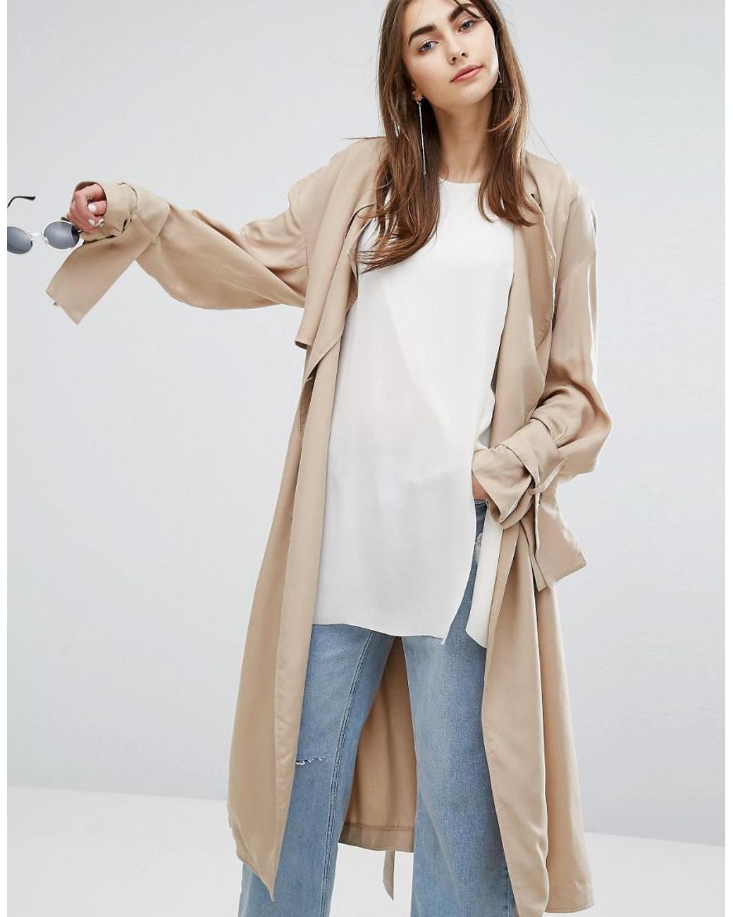 Cheap Monday Soft Trench Coat in Natural Lyst
