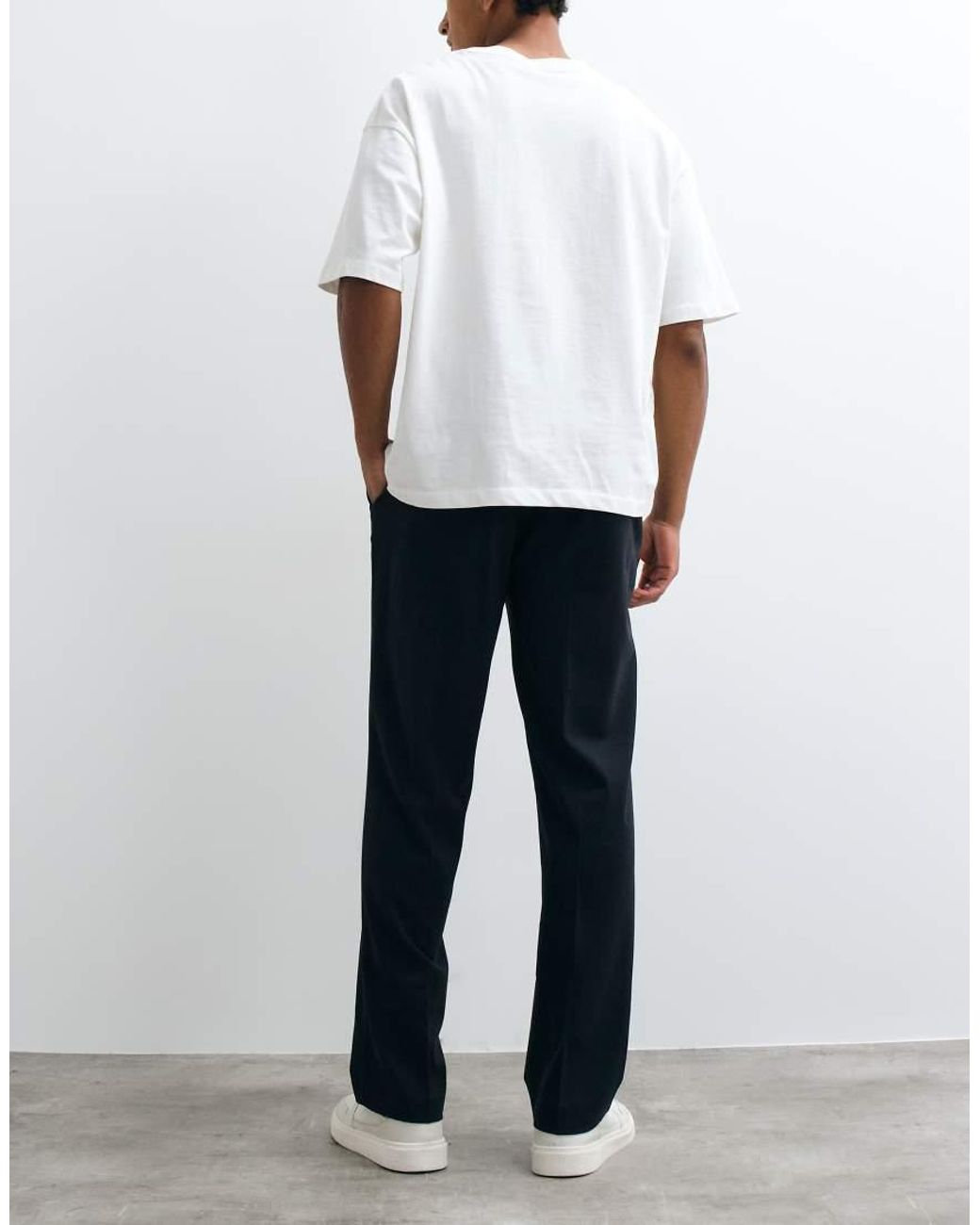 ASOS Black Flexmaxtm Tailored Straight Trousers for men