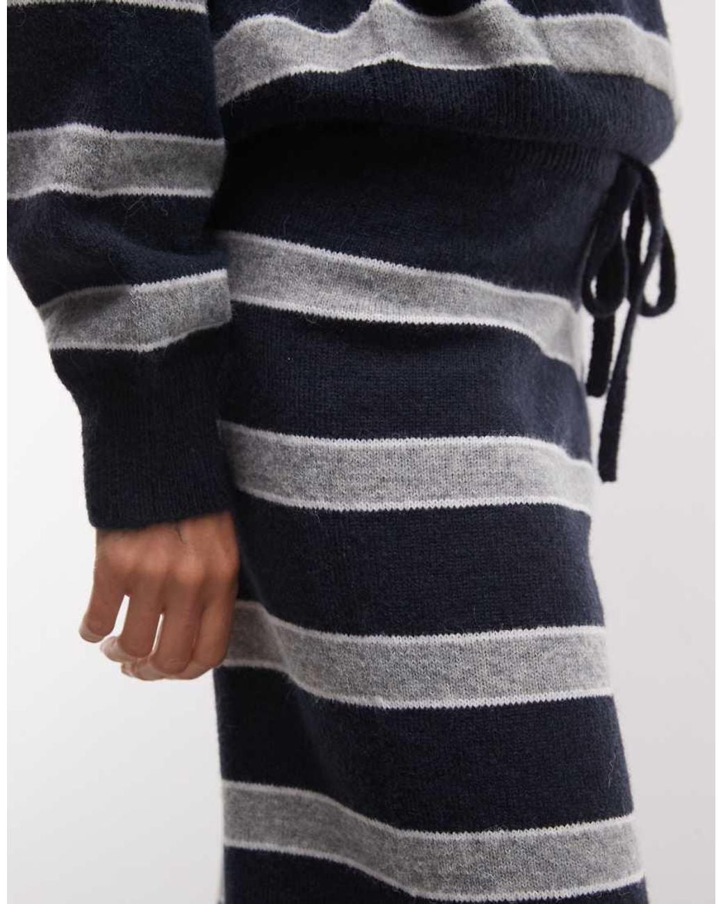 Collusion Blue Stripe Knitted Trouser Set