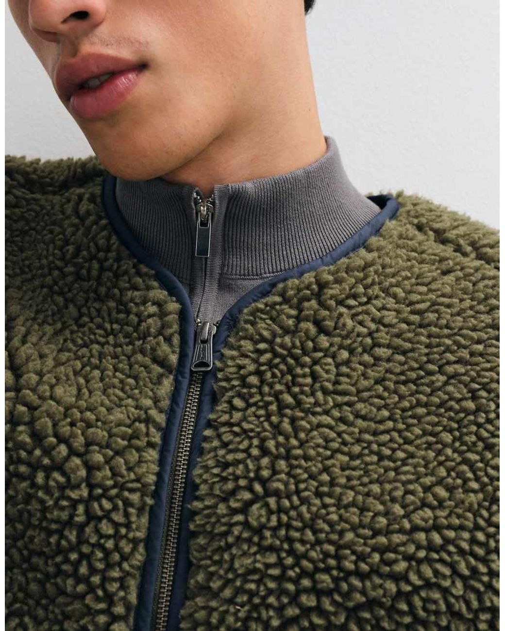 Levi's Red Seacliff Borg Zip Through Gilet for men