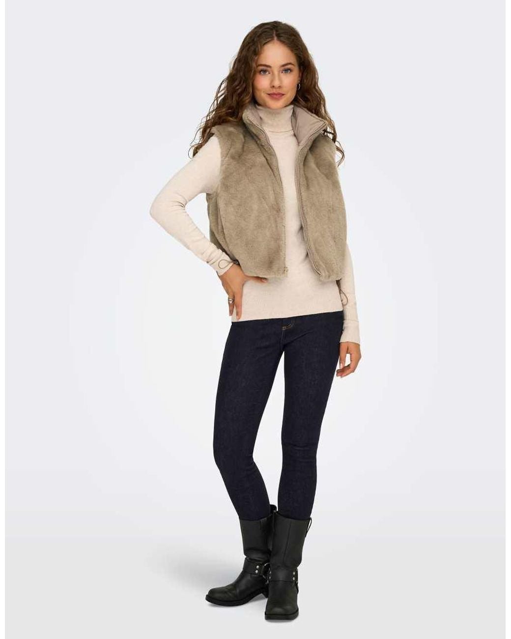 ONLY Natural Dana Water-resistant High Neck Gilet