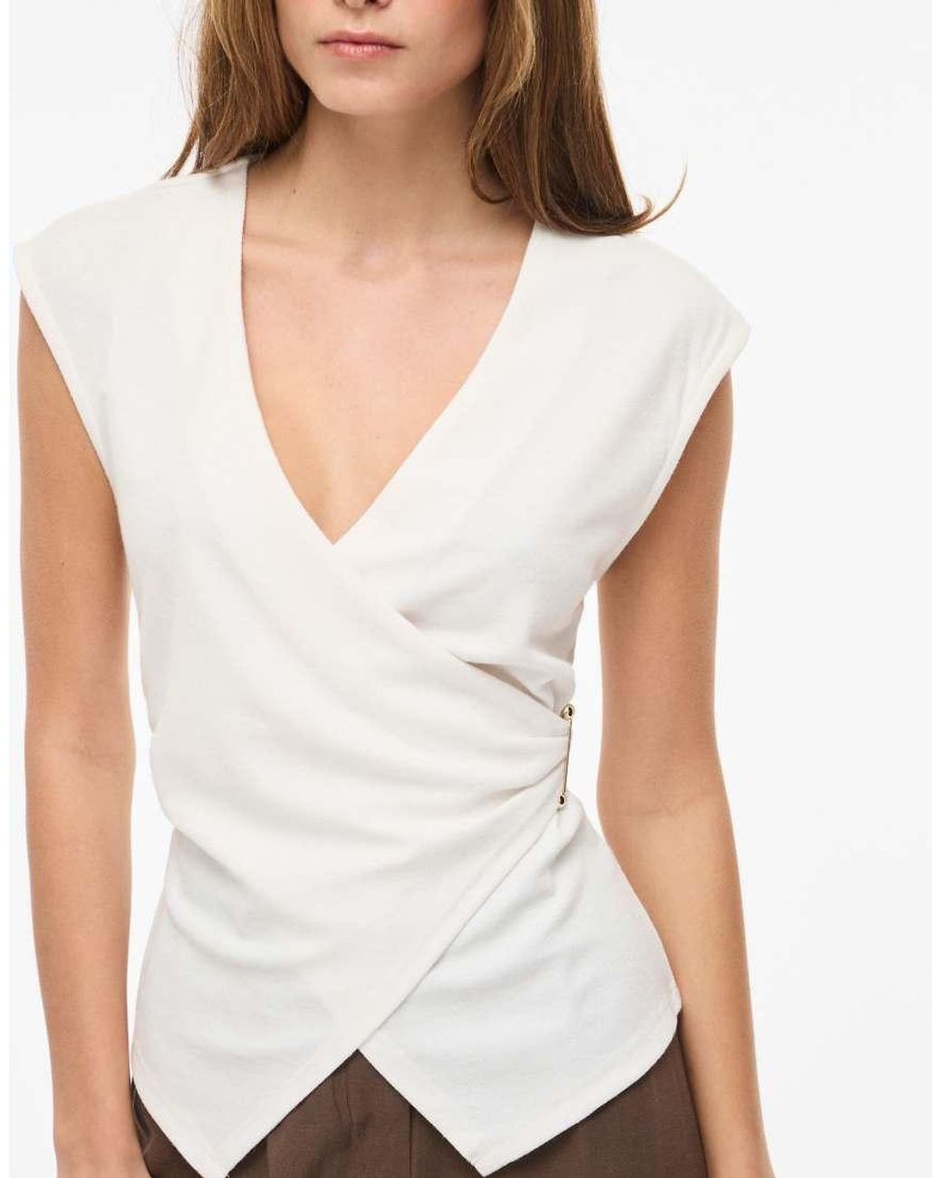 Vila White Sleeveless Top