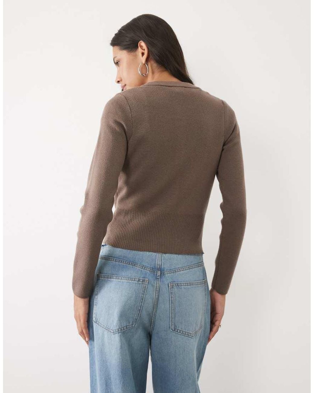 New Look Brown Compact Knit Cardigan
