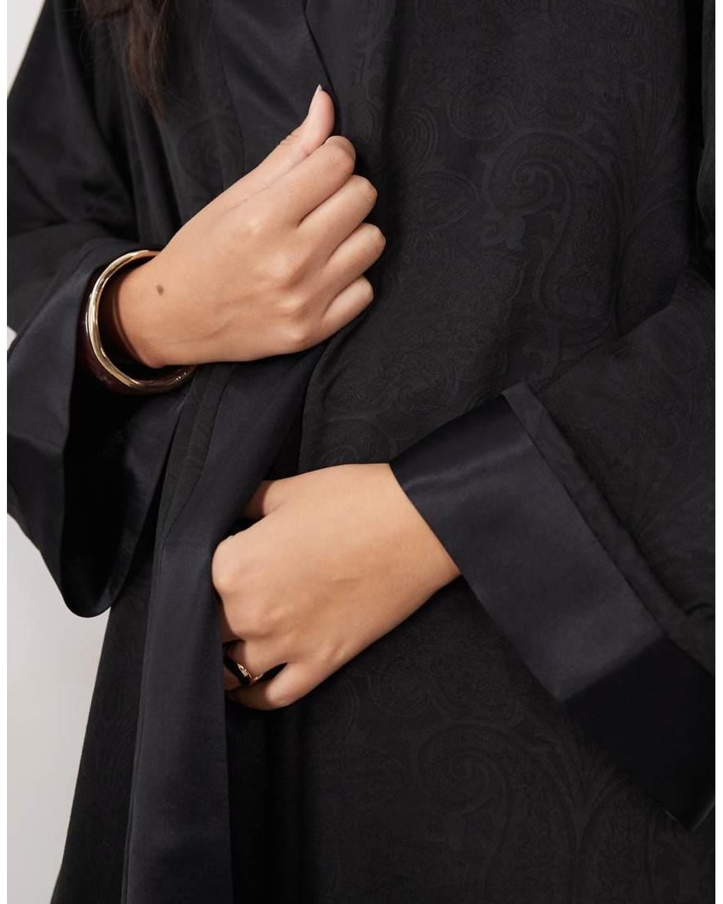 ASOS Blue Jacquard Oversized Maxi Kimono
