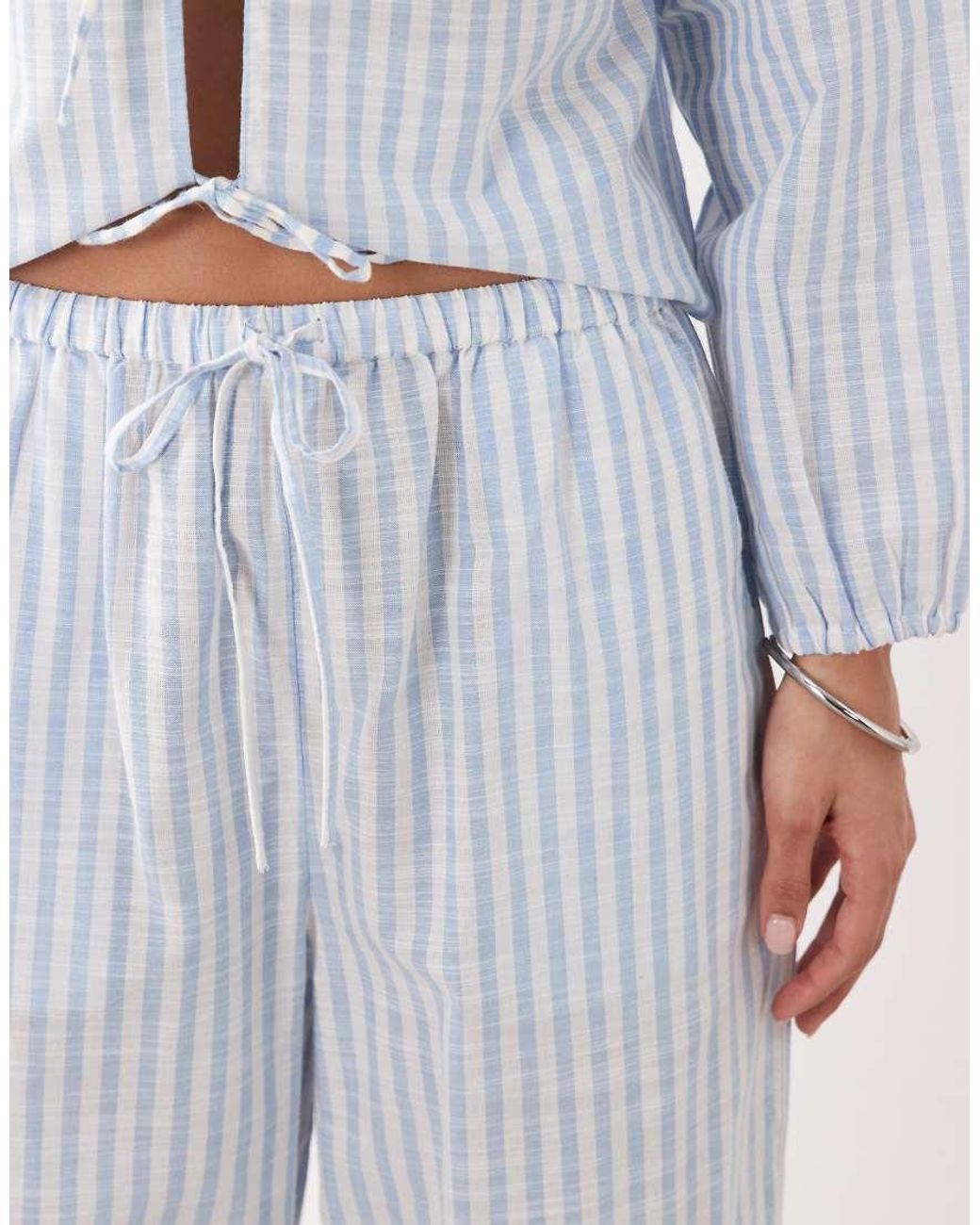 esmé studios White Curve Tie Front Beach Pants