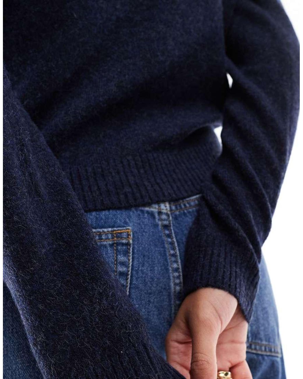 Vero Moda Blue Round Neck Knitted Jumper