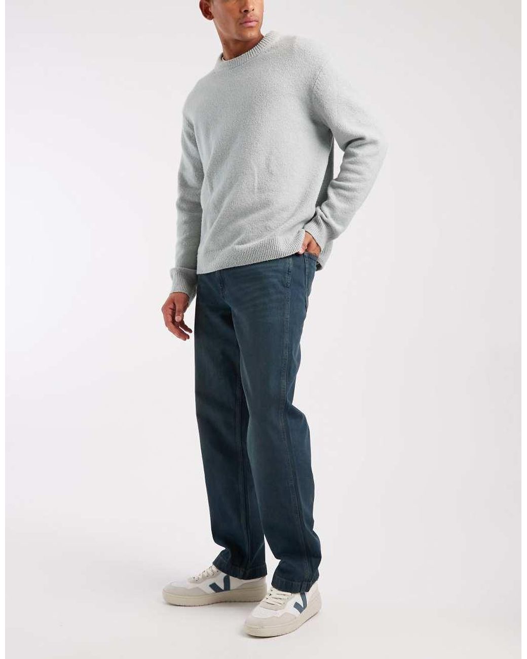 ASOS Gray Straight Jeans for men