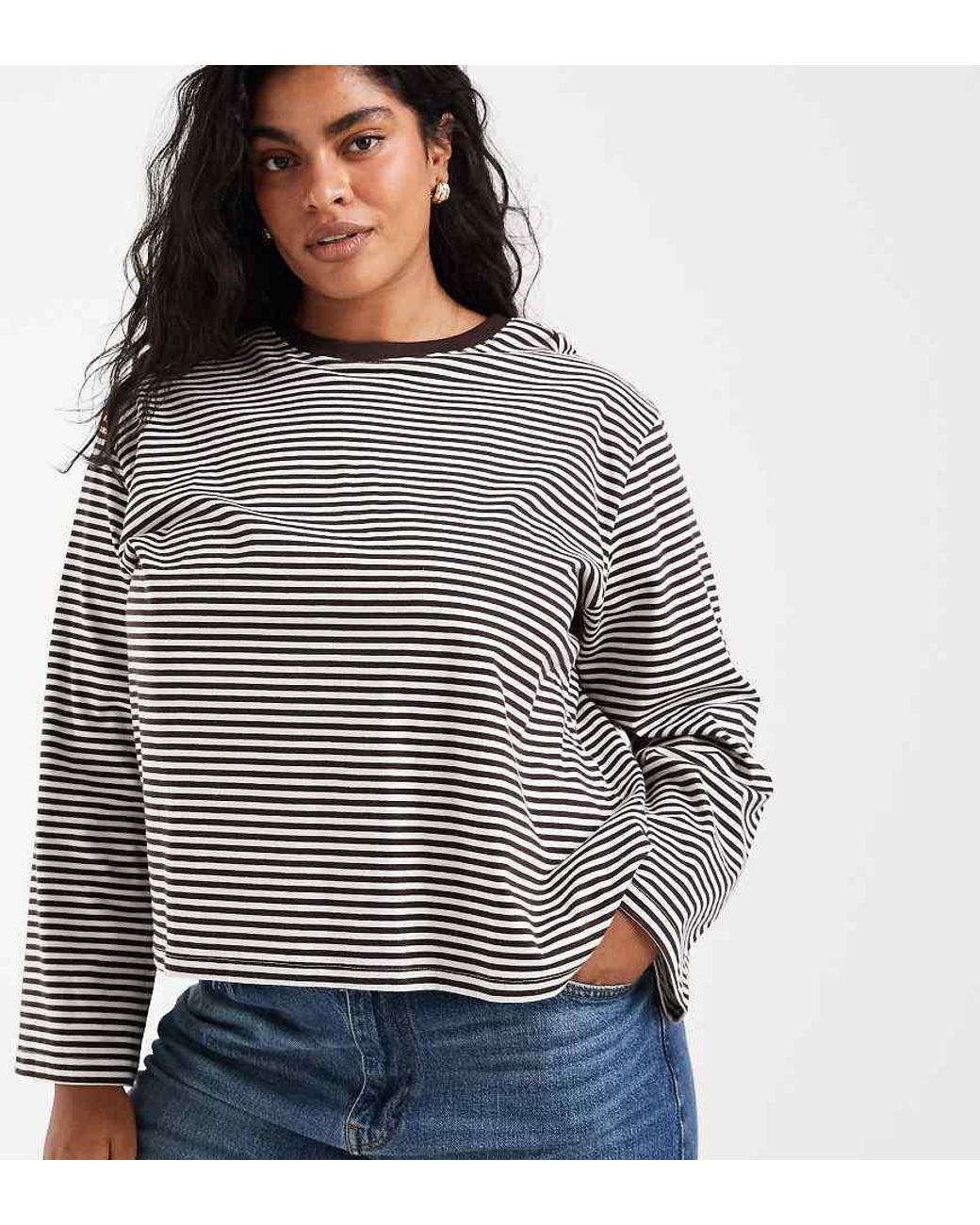 ONLY Gray Long Wide Sleeve Top