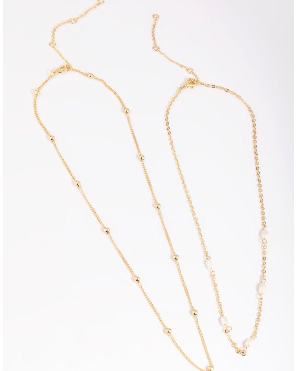 Lovisa White Plated Freshwater Pearl Layered Necklace