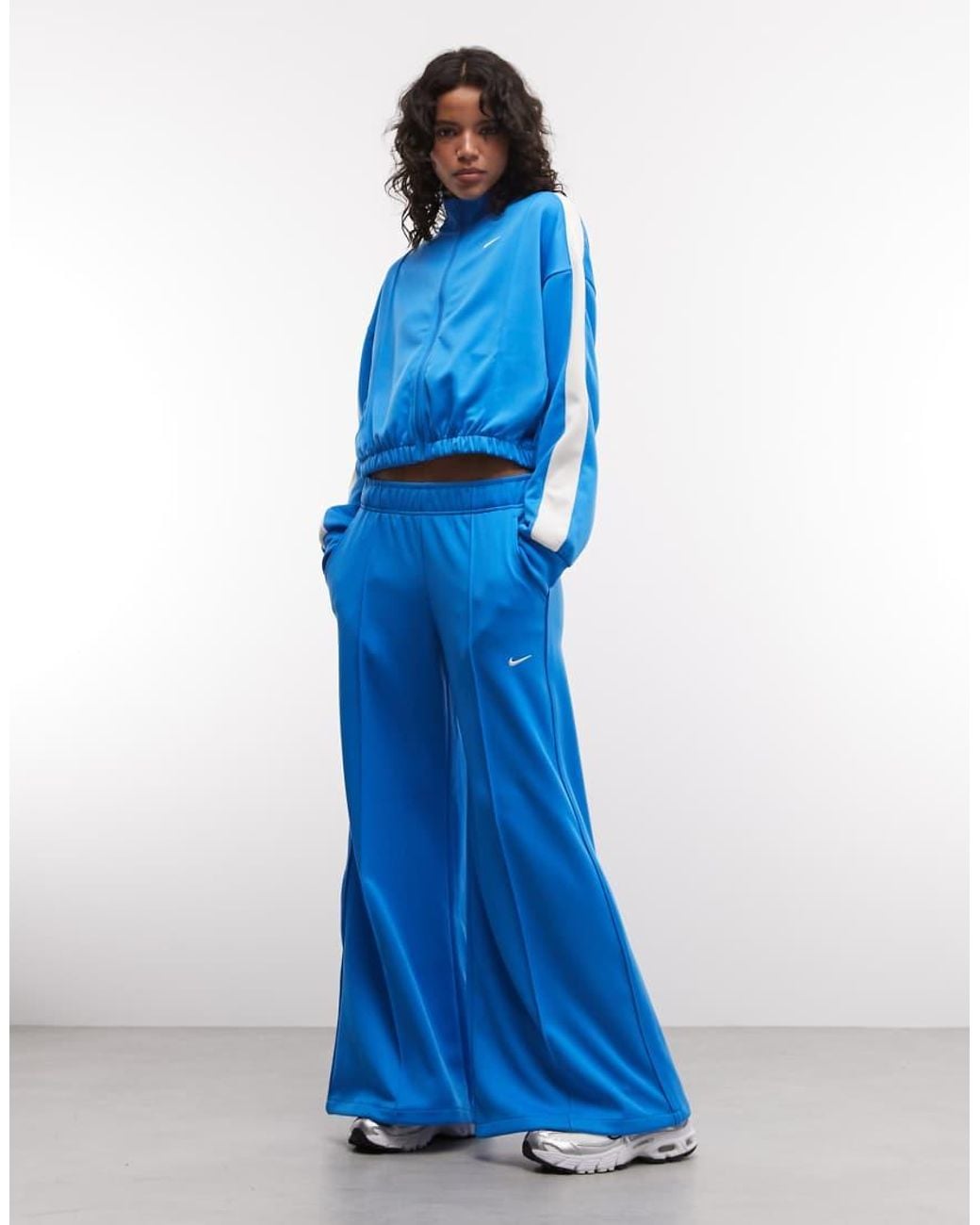 Nike Blue Street Wide Leg Trackpants