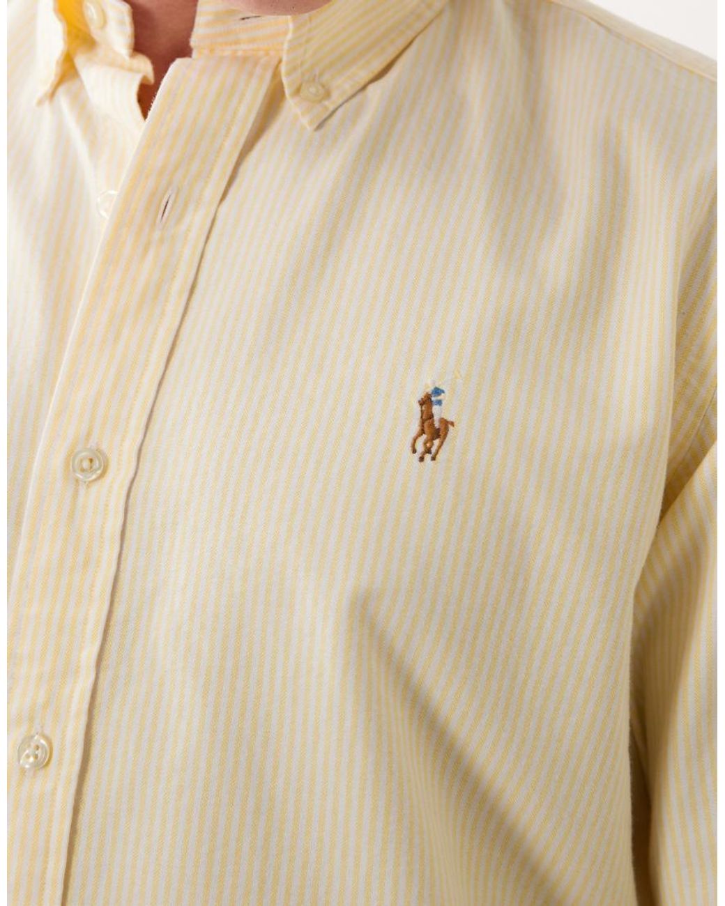 Polo Ralph Lauren Natural Icon Logo Long Sleeve Striped Shirt for men