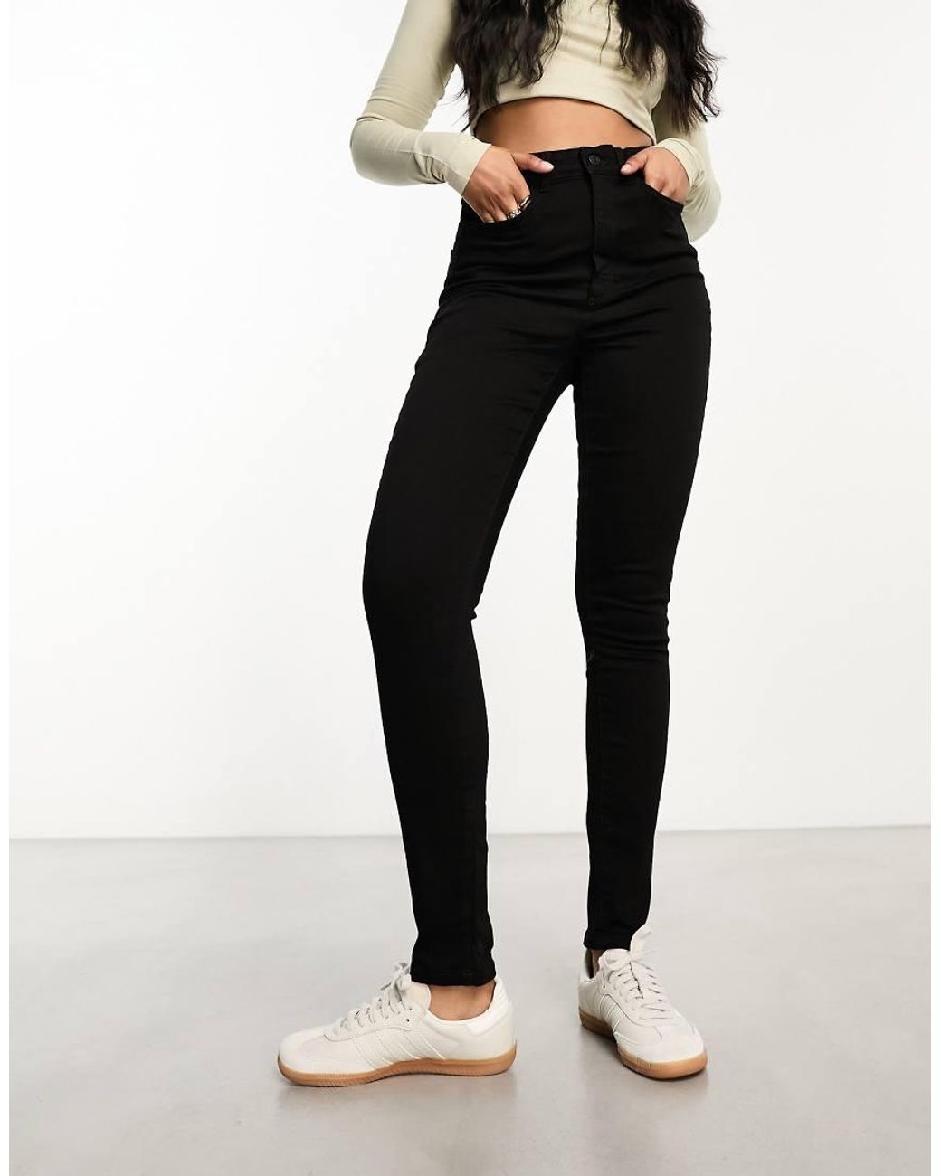 Vero Moda Black Super High Rise Skinny Jean
