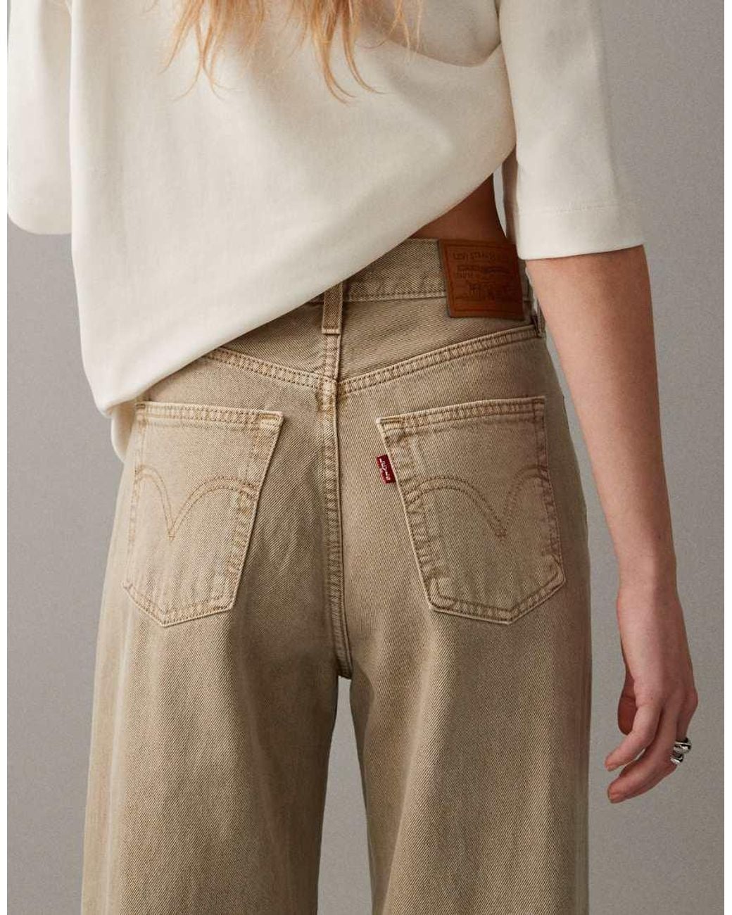 Levi's Brown Ribcage Wide Leg Jeans