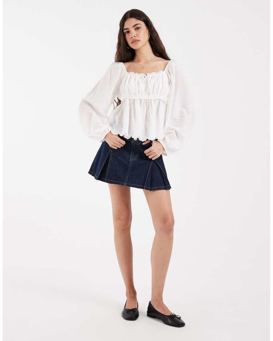 Levi's White Boho Milkmaid Top