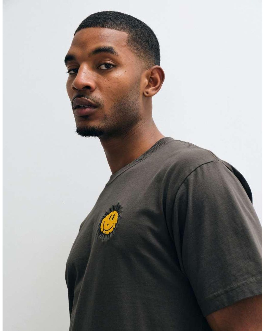 Vans Black Checkerboard Behaviour Short Sleeve T-Shirt for men