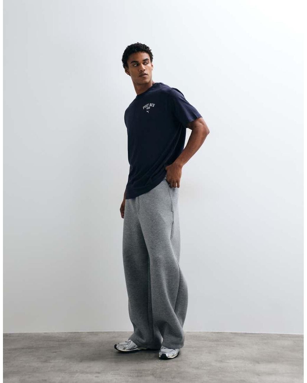 PUMA Blue Graphic Cafe Relaxed Tee for men