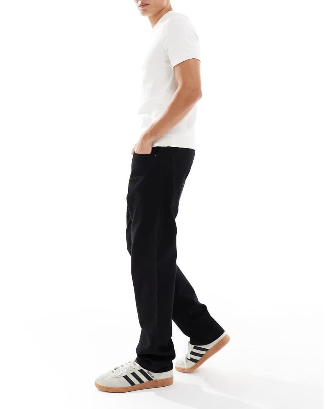 Only & Sons White Edge Straight Fit Jeans for men