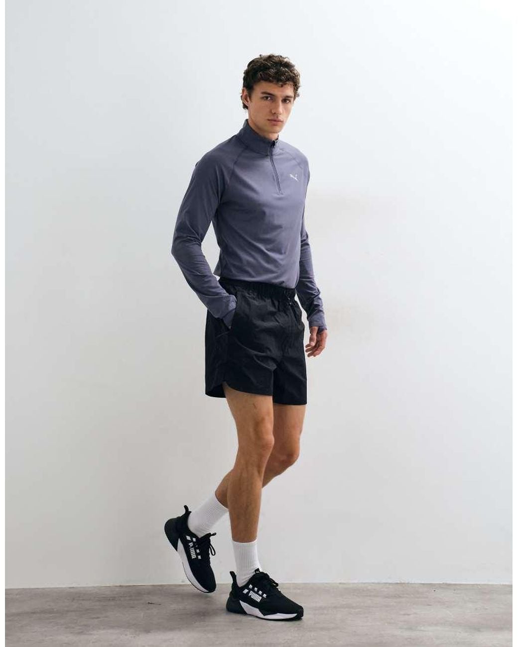 PUMA Blue Velocity Cloudspun Running Quarter-Zip Top for men