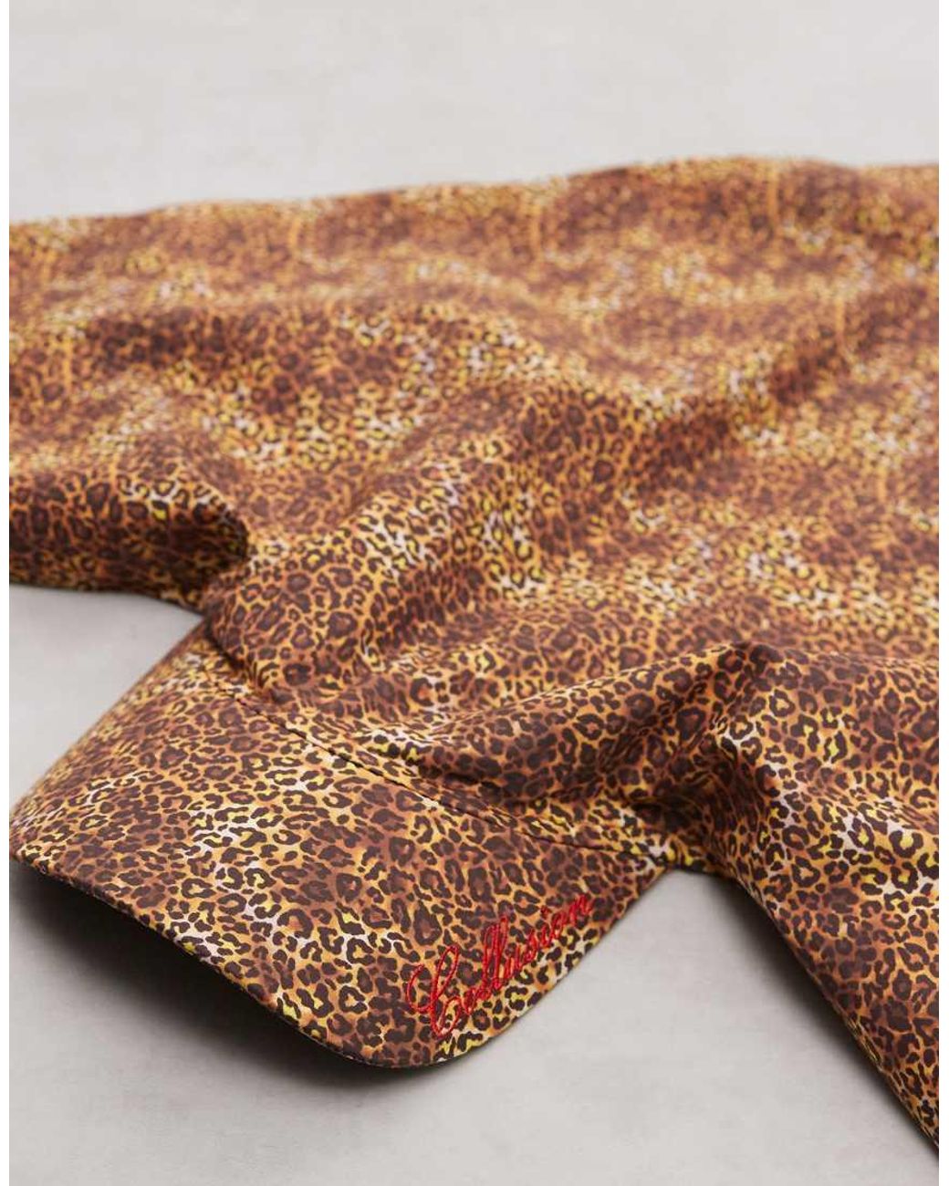 Collusion Brown Leopard Print Cap With Tie