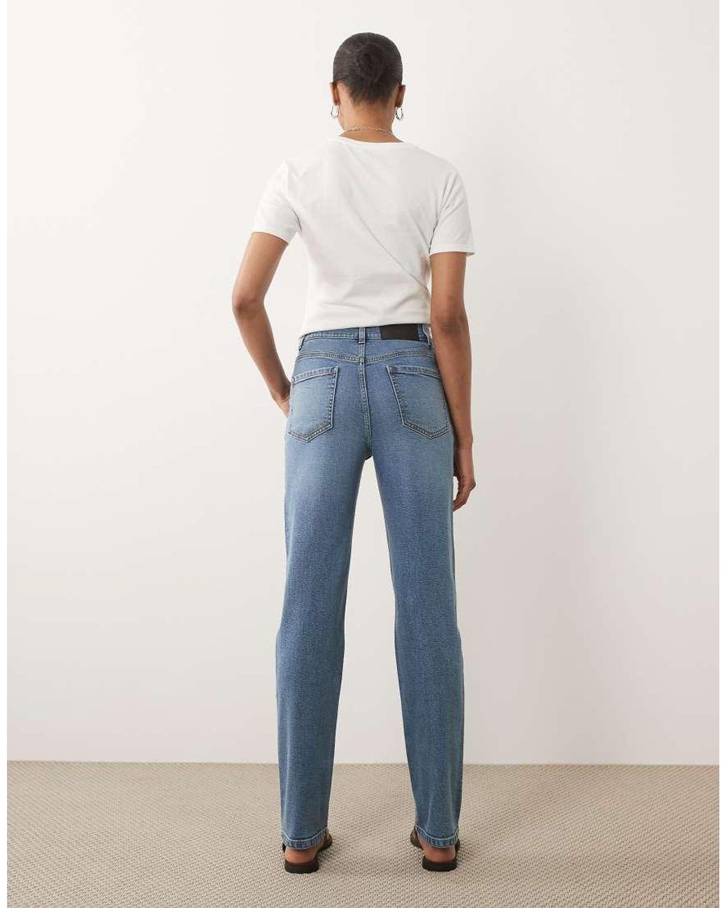 ASOS Blue Asos Design Tall Slim Fit Mom Jeans