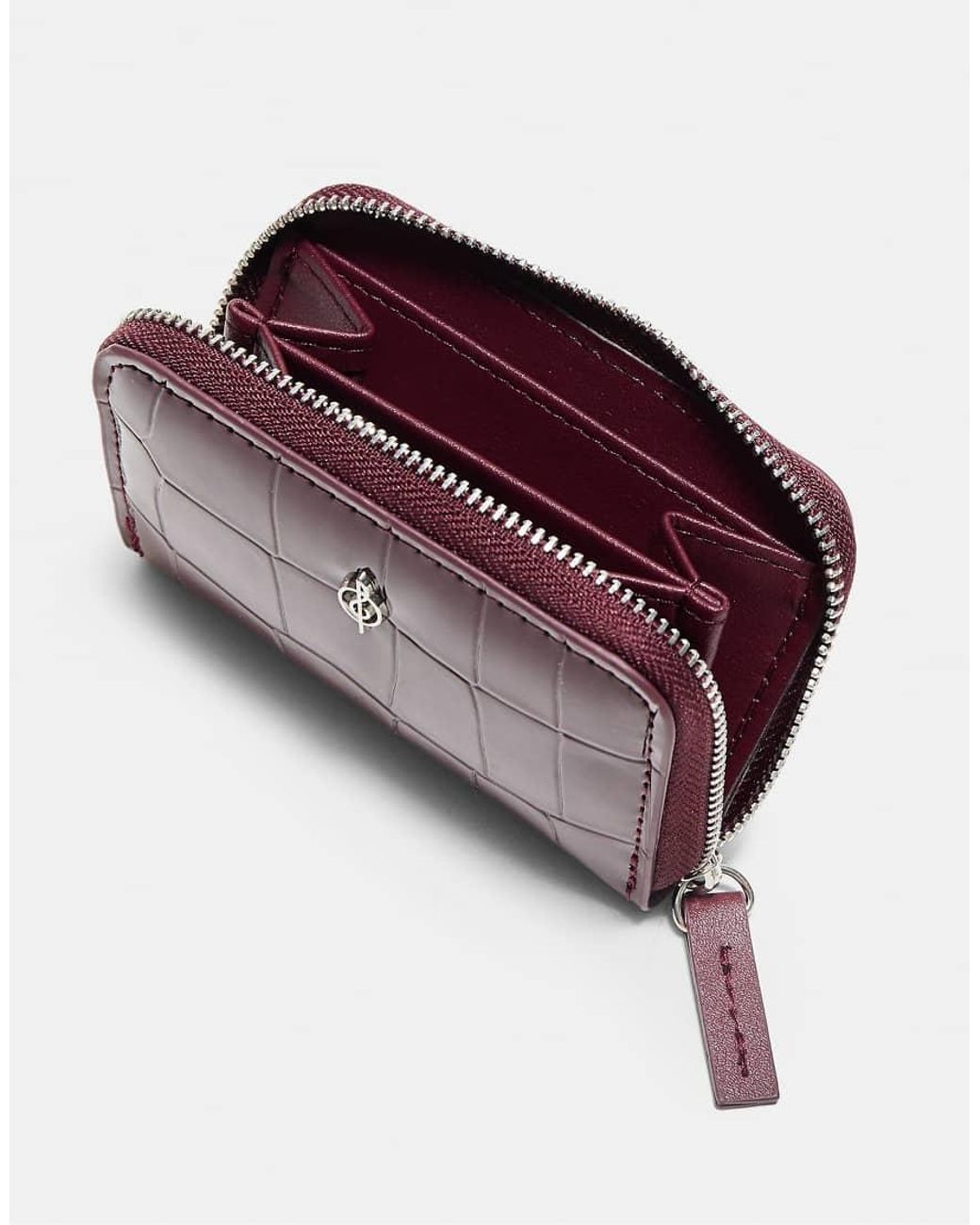 Stradivarius White Zipped Purse