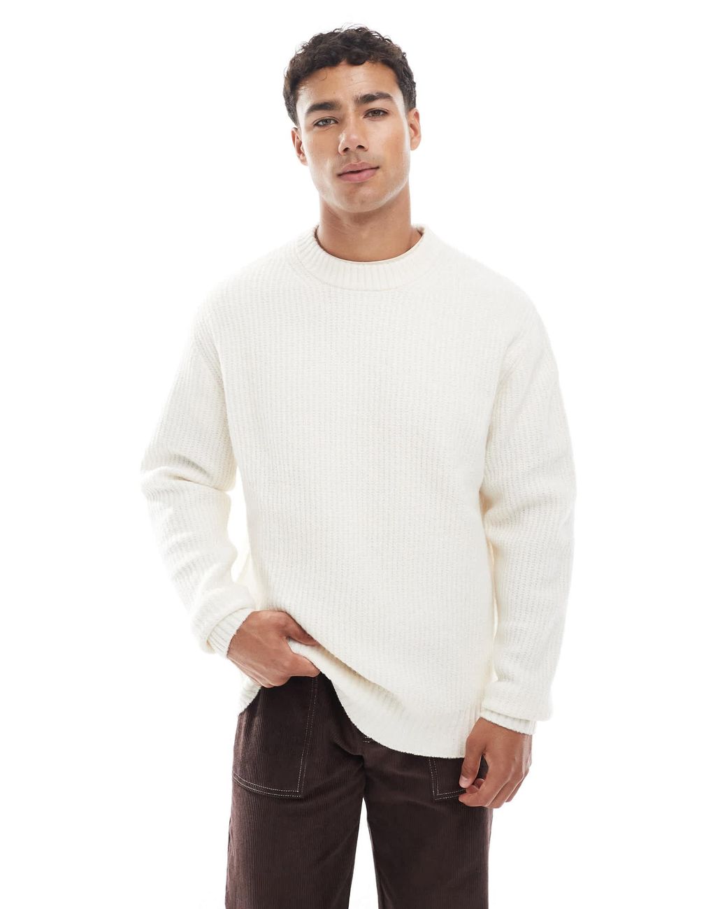 Jack & Jones – oversize-pullover in White für Herren