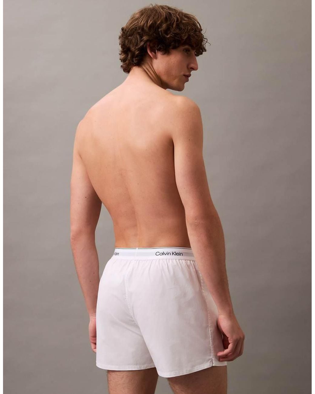 Calvin Klein Gray 3 Pack Slim Boxers for men