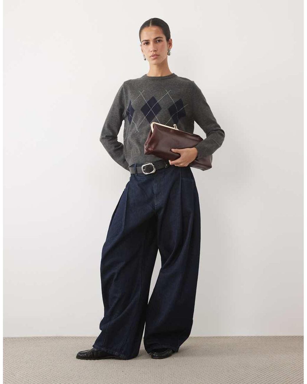 Mango Gray Knitted Jumper