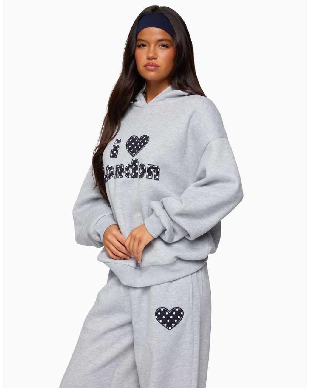 Edikted Gray I Heart London Hoodie