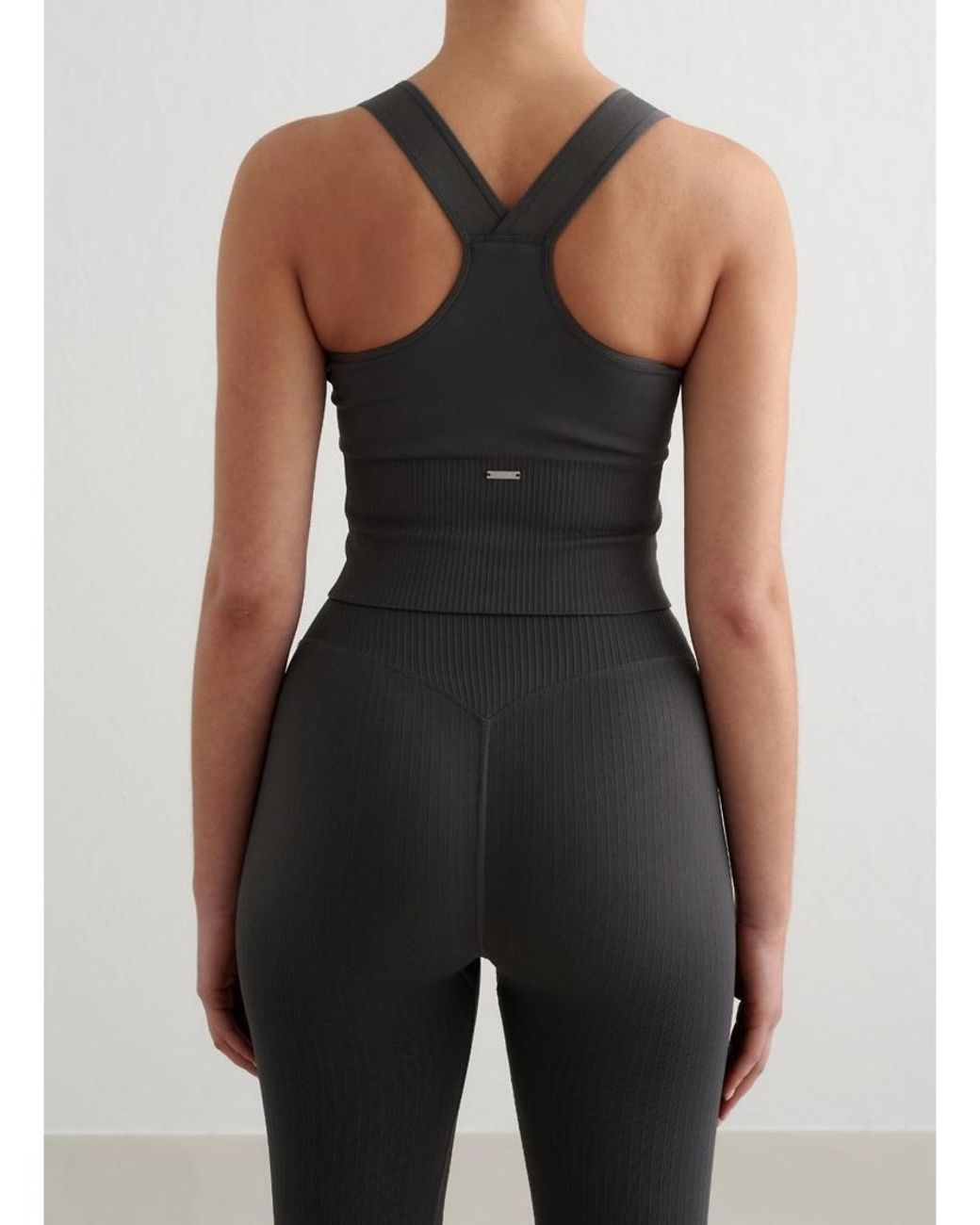 Aim'n Black Shadow Ribbed Seamless High Support Bralette