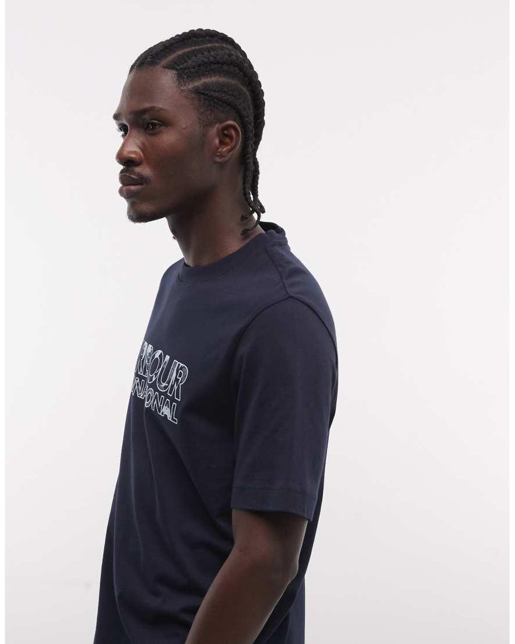 Barbour Blue Unite Printed Logo T-shirt for men