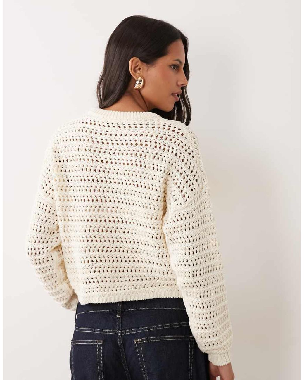 Mango Natural Teen Open Stitch Sweater