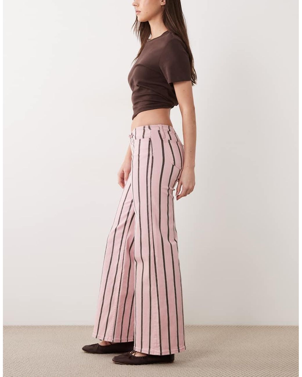 Mango Pink Teen Cotton Rich Straight Leg Jeans