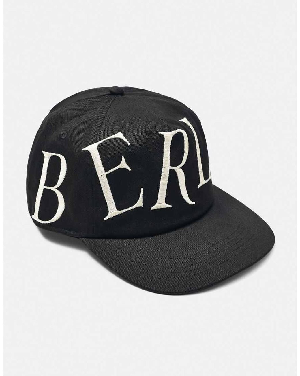 Pull&Bear Black Berlin Embroidered Cap for men
