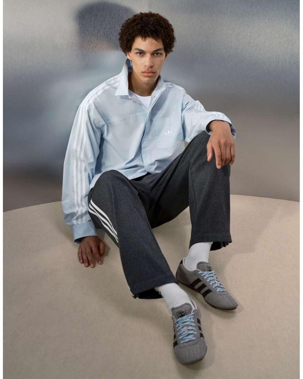 adidas Originals x ASOS Blue Oversized Shirt for men