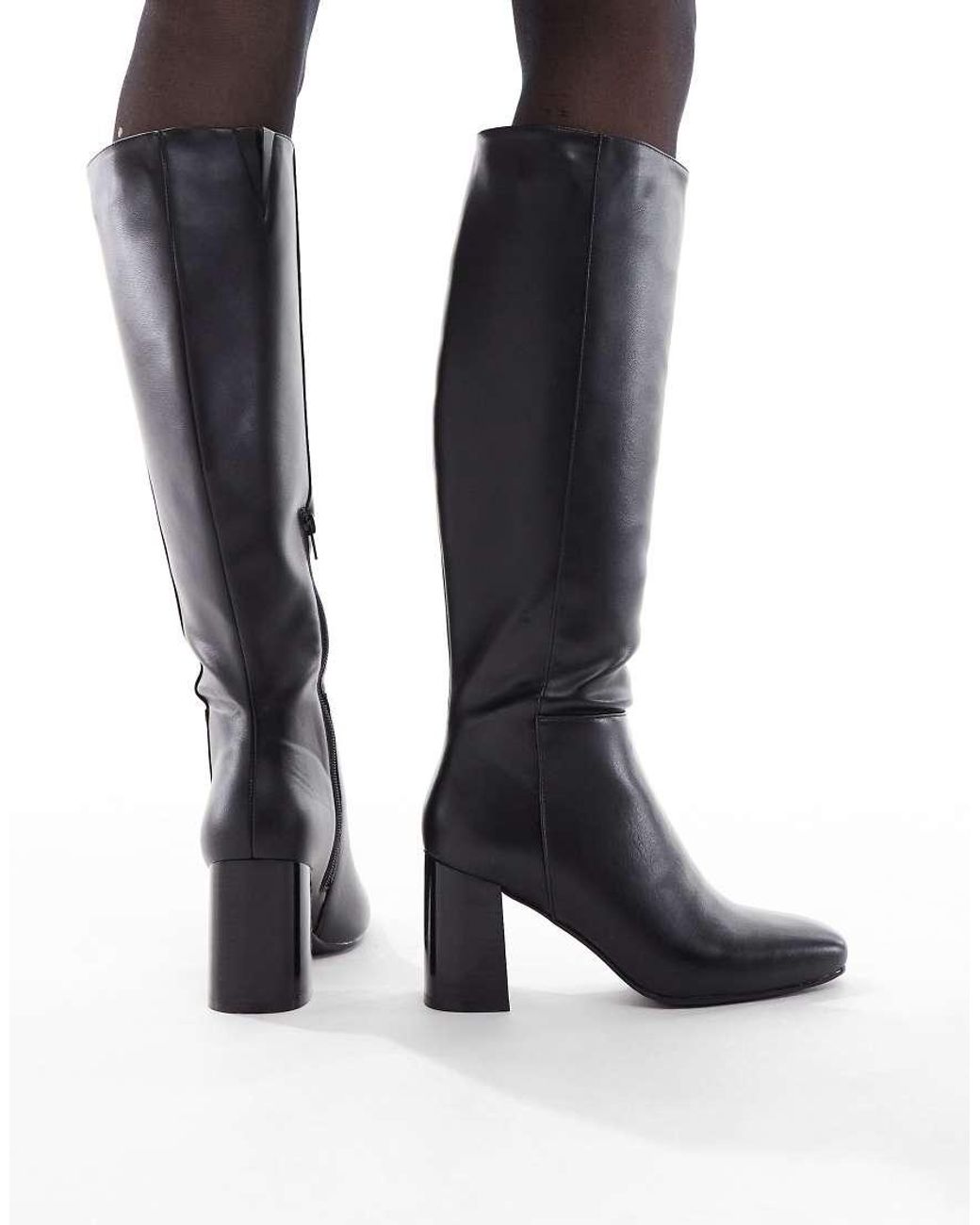 Schuh Black Devlin Heeled Knee Boots
