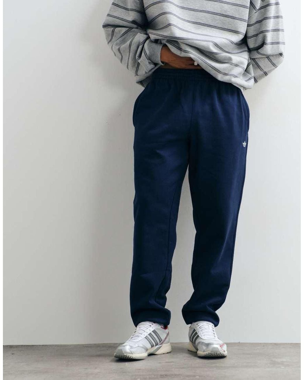 Adidas Originals Blue Essential Cuffed Joggers for men