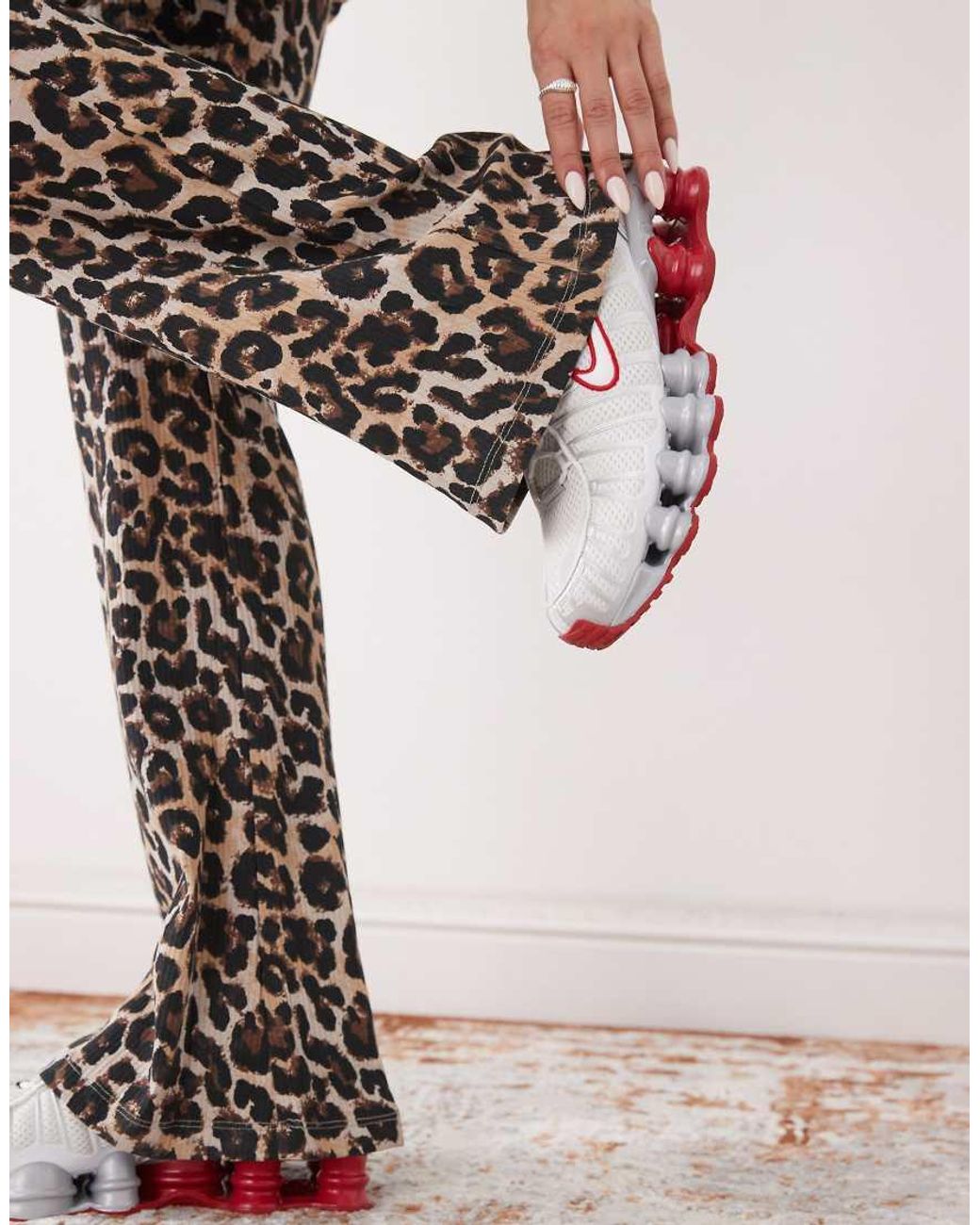 Noisy May Black Flare Ribbed Pants