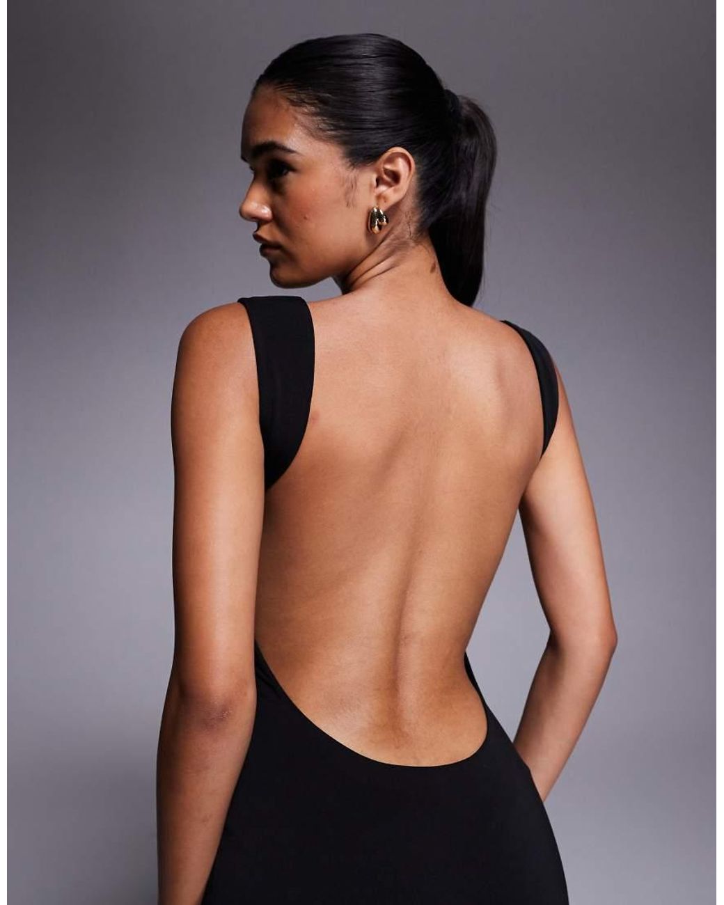 Tiger Mist Morana Cowl Neck Open Scoop Back Maxi Dress in Black | Lyst UK