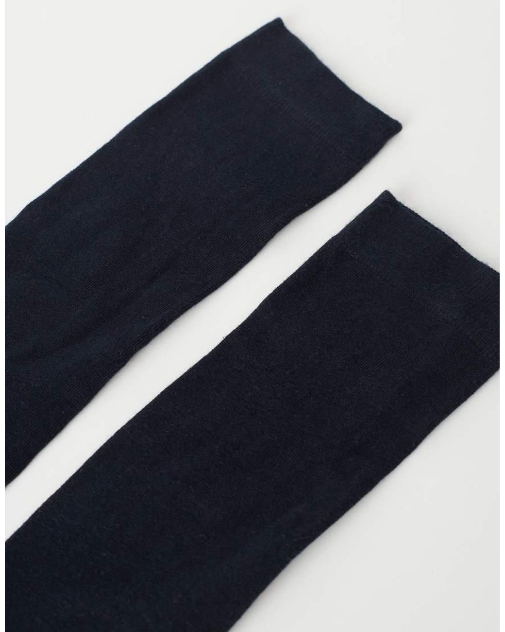 Calzedonia Blue Long Satin Cotton Socks