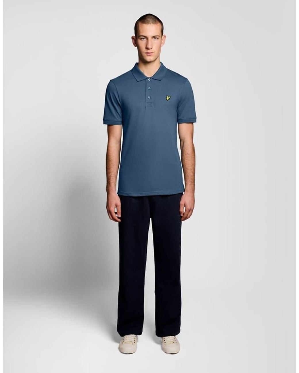 Lyle & Scott Blue Ss Polo Shirts Plain Polo Shirt for men