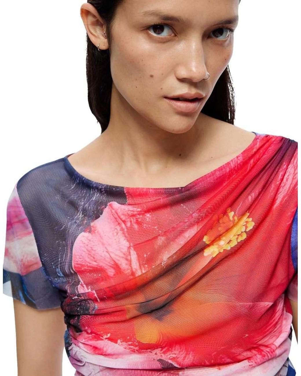 Desigual Blue Printed Short-Sleeve T-Shirt