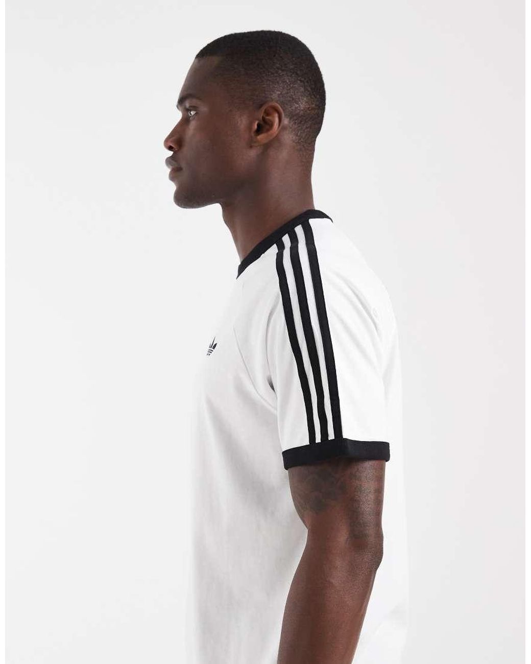 Adidas Originals White Three Stripe T-Shirt