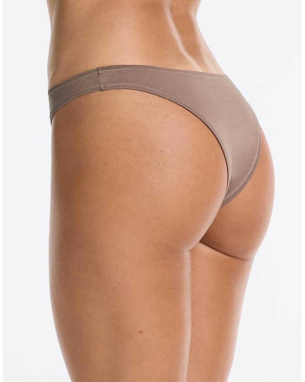 Oysho White 5 Cotton Blend Brazilian Briefs