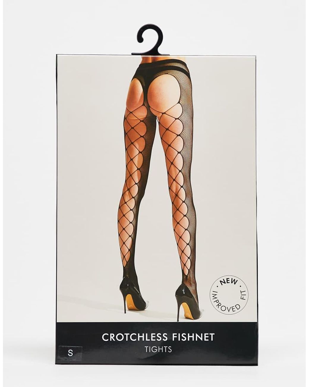 Ann Summers White Crotchless Fishnet Tights