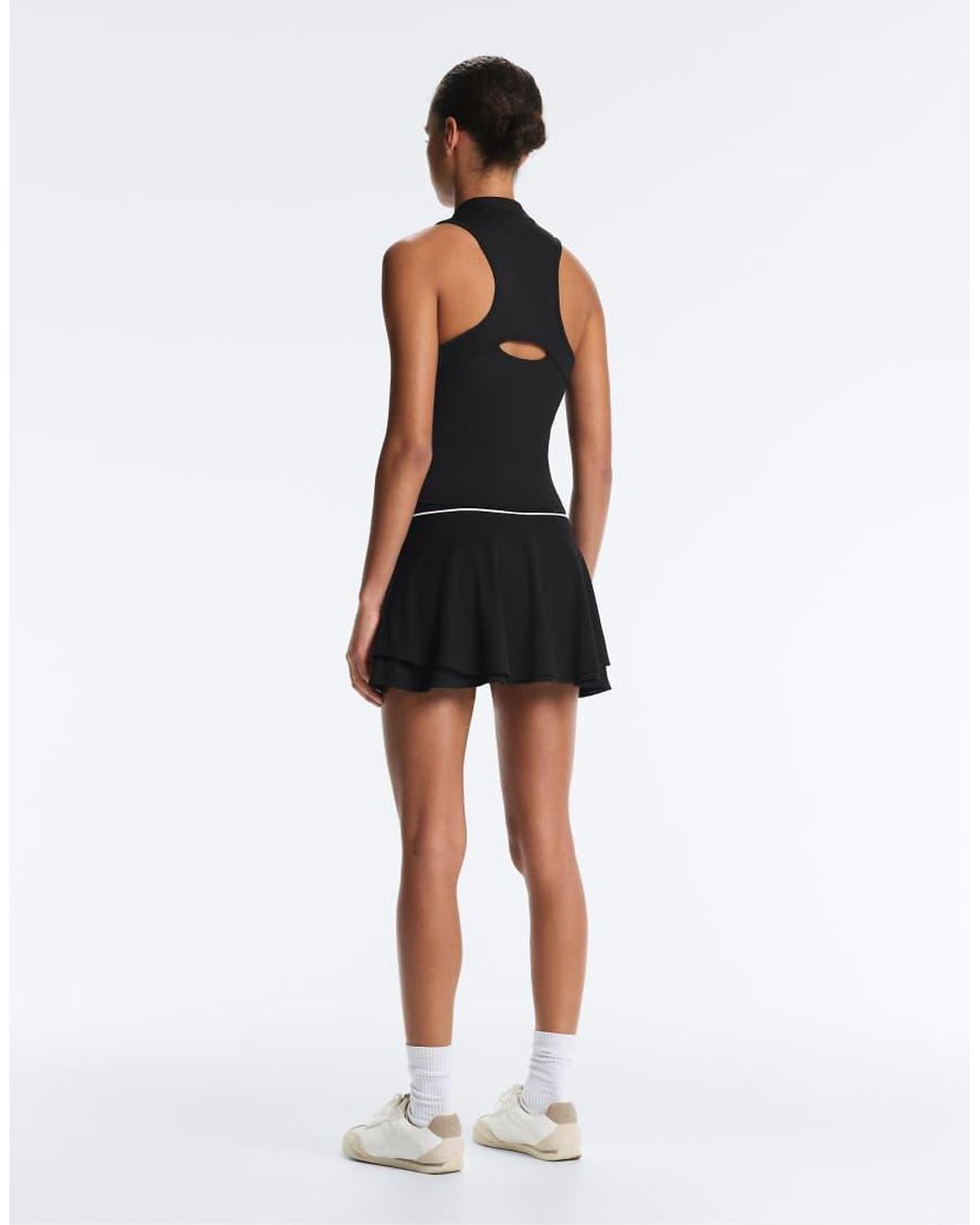Oysho Black Sleeveless Half-Zip T-Shirt