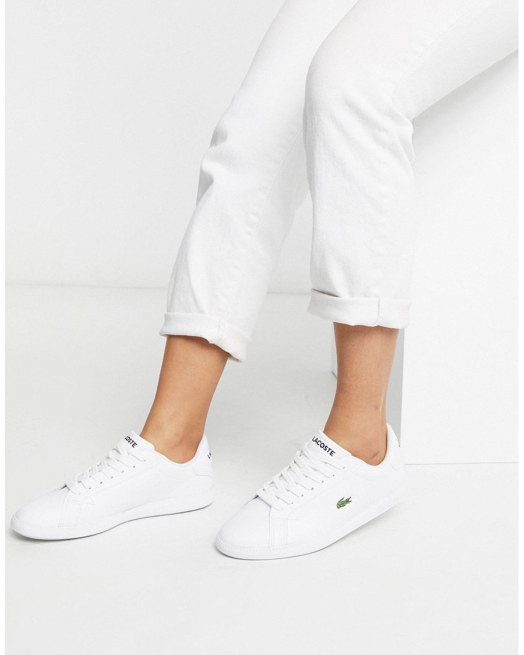 Lacoste Graduate Bl 1 Leather Trainers in White | Lyst Australia